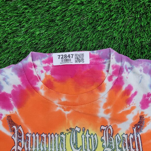 Panama City Tie-Dye Shirt Medium 20x26 Green Peace-&-Love - Picture 8 of 12